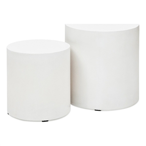 Urbia Furniture Mixx Una Pedestal Ivory (Set of 2)