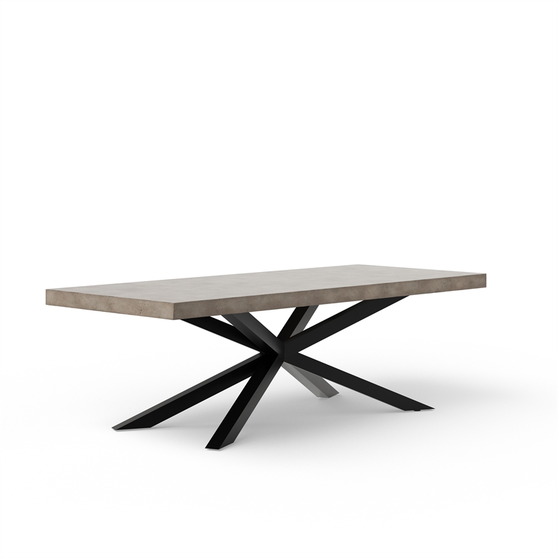 Urbia Mixx Hunter Dining Table in Black Frame Dark Grey Top