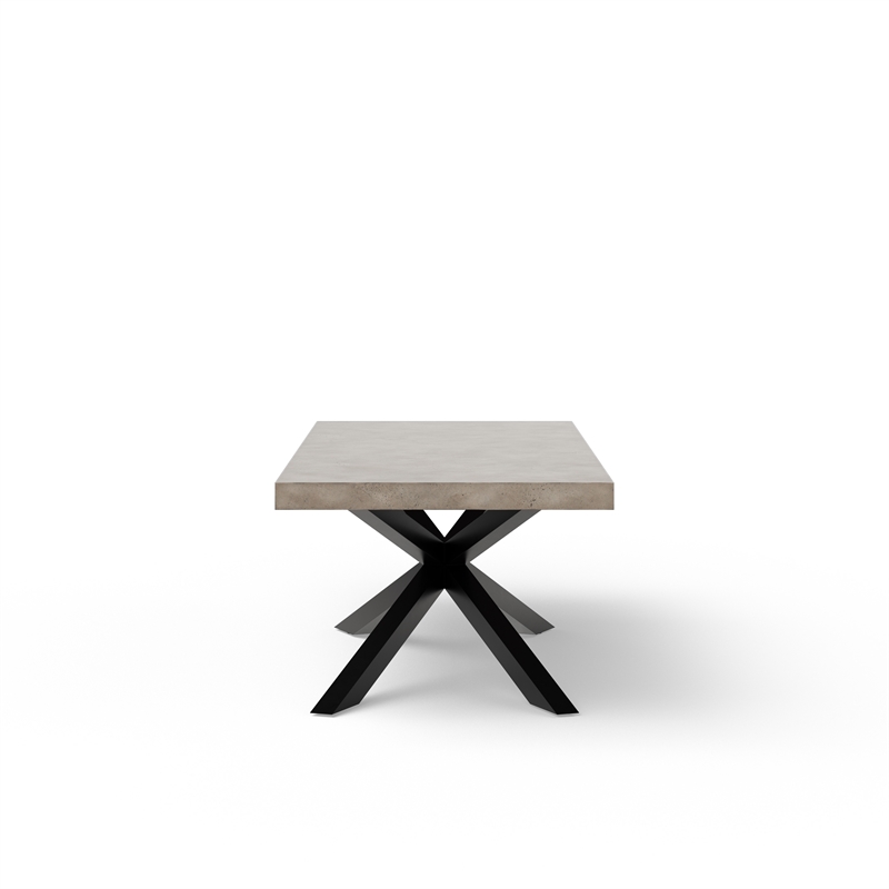 Urbia Mixx Hunter Dining Table in Black Frame Dark Grey Top