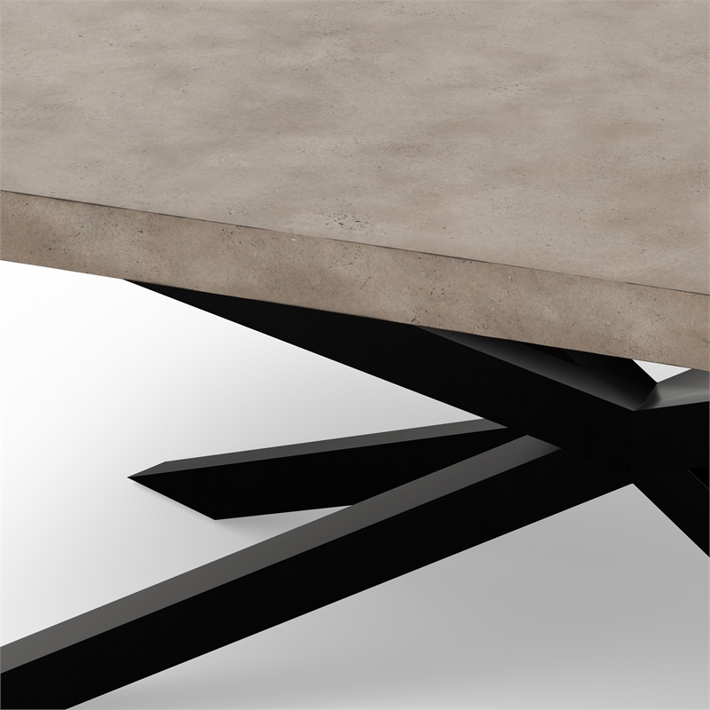 Urbia Mixx Hunter Dining Table in Black Frame Dark Grey Top