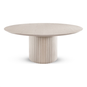 Urbia Modern Brazilian Atenas 71&quot Round Dining Table in Nevoa Frame