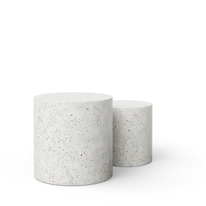 Urbia Mixx Una Pedestal Ivory Terrazzo (Set of 2)