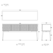 Urbia IE Series Olas Buffet Coffee Frame in Brown