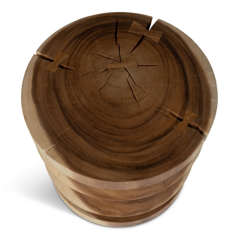 Urbia Naturals Asnee Accent Stool in Natural Brown