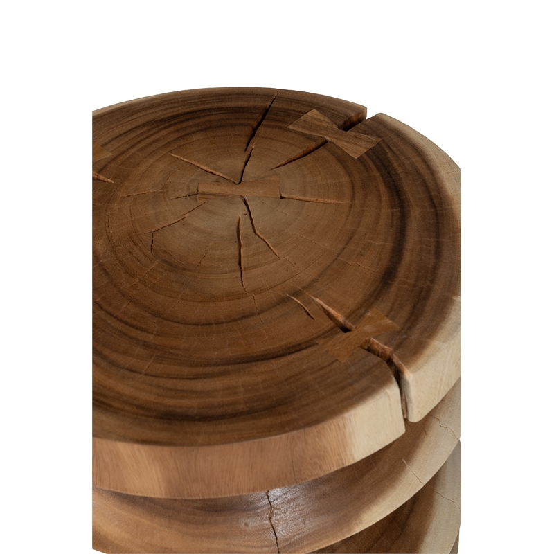 Urbia Naturals Asnee Accent Stool in Natural Brown