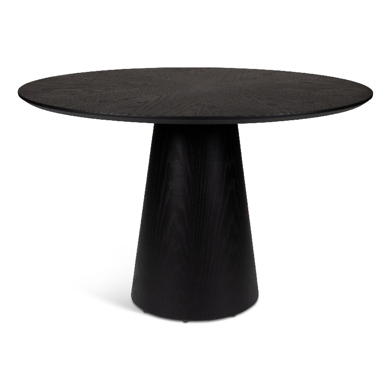 Urbia Furniture Modern Brazilian Mona Wood Top Round Dining Table in Ebano