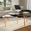 vidaXL 2 Piece Scandinavian Coffee Table in Black