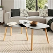 vidaXL 2 Piece Scandinavian Coffee Table in Black