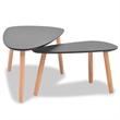 vidaXL 2 Piece Scandinavian Coffee Table in Black
