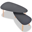 vidaXL 2 Piece Scandinavian Coffee Table in Black