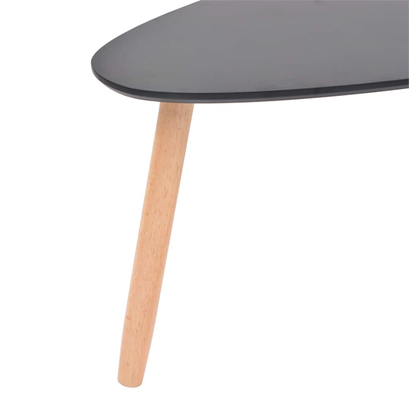 vidaXL 2 Piece Scandinavian Coffee Table in Black