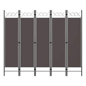 vidaXL 5-Panel Room Divider in Anthracite
