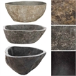 vidaXL River Stone Oval Basin in Gray