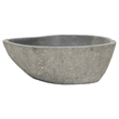 vidaXL River Stone Oval Basin in Gray