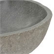 vidaXL River Stone Oval Basin in Gray