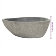 vidaXL River Stone Oval Basin in Gray