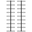 vidaXL 2 Piece 18 Bottles Iron Wall-Mounted Wine Racks in Black