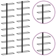vidaXL 2 Piece 18 Bottles Iron Wall-Mounted Wine Racks in Black