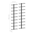 vidaXL 2 Piece 18 Bottles Iron Wall-Mounted Wine Racks in Black
