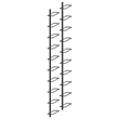 vidaXL 2 Pc 20 Bottles Metal Wall-Mounted Wine Racks in Black