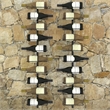 vidaXL 2 Pc 20 Bottles Metal Wall-Mounted Wine Racks in Black
