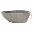 vidaXL River Stone Oval Basin in Gray