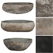 vidaXL River Stone Oval Basin in Gray
