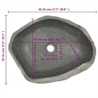 vidaXL River Stone Oval Basin in Gray