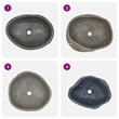 vidaXL River Stone Oval Basin in Gray