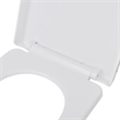 vidaXL Square Soft-Close Toilet Seat With Quick-Release in White