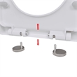 vidaXL Square Soft-Close Toilet Seat With Quick-Release in White