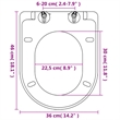 vidaXL Square Soft-Close Toilet Seat With Quick-Release in White