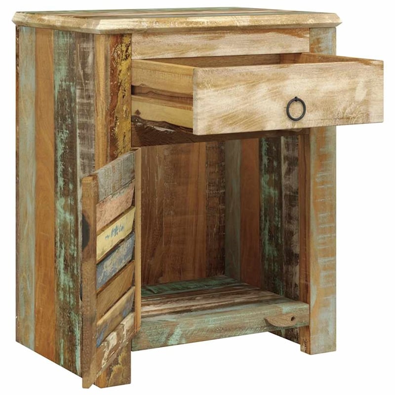 vidaXL Vintage Reclaimed Solid Compact End Table in Multicolor