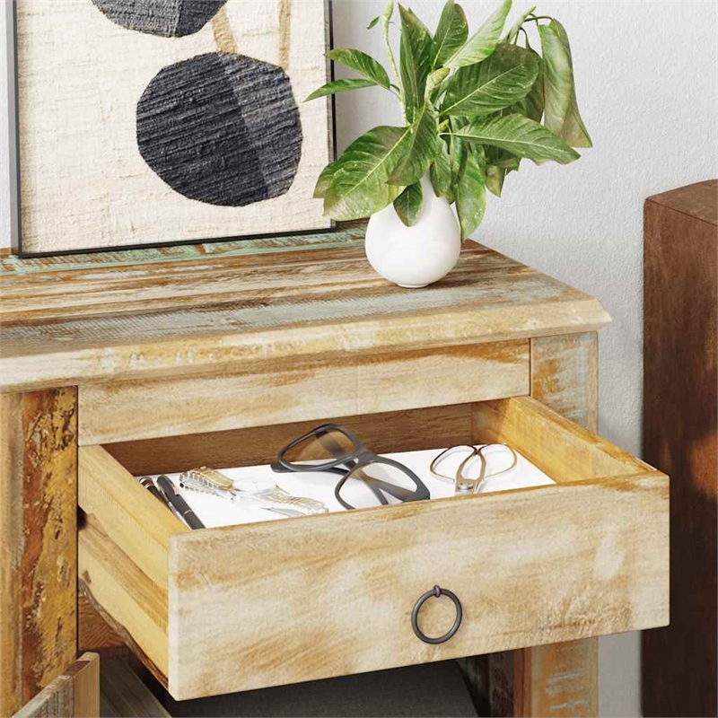 vidaXL Vintage Reclaimed Solid Compact End Table in Multicolor