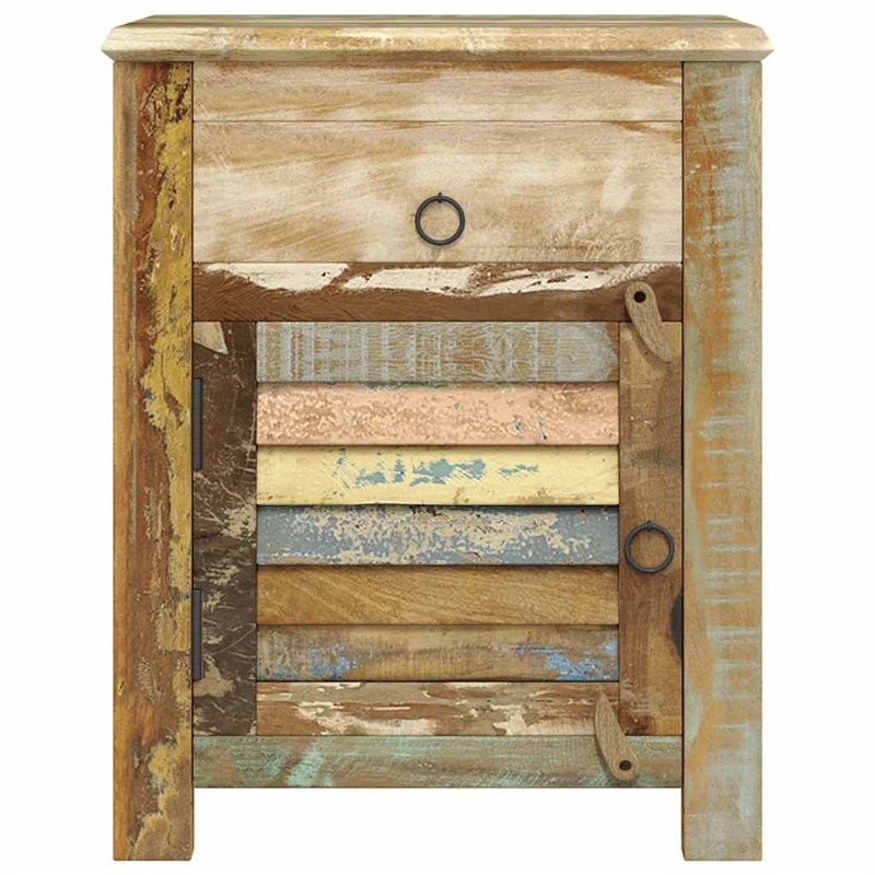 vidaXL Vintage Reclaimed Solid Compact End Table in Multicolor