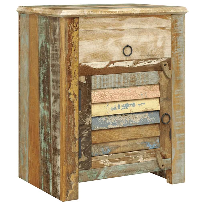 vidaXL Vintage Reclaimed Solid Compact End Table in Multicolor