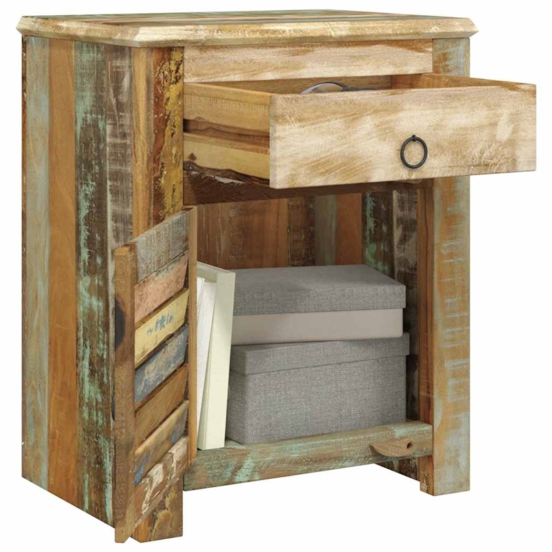 vidaXL Vintage Reclaimed Solid Compact End Table in Multicolor