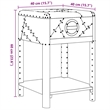 vidaXL Wood Frame w/ Aluminum Paneling Compact End Table in Silver