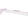 vidaXL MDF Wall Shelf in White (Set of 2)