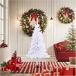 vidaXL Foldable PVC and Plastic Artificial Christmas Trees in White