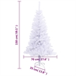 vidaXL Foldable PVC and Plastic Artificial Christmas Trees in White