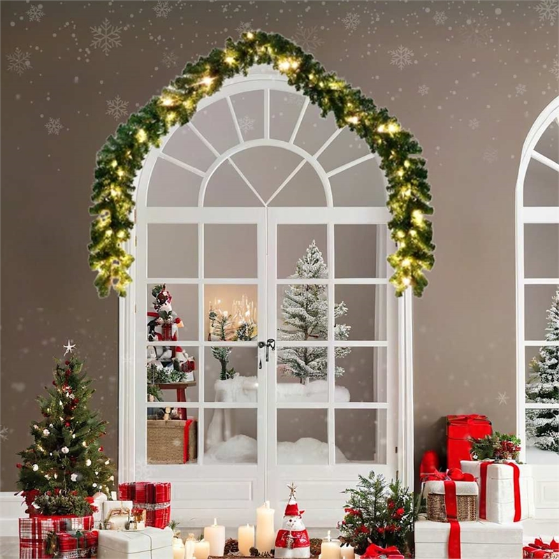vidaXL 20m Artificial Greenery Decorative Inlays Garland in Green