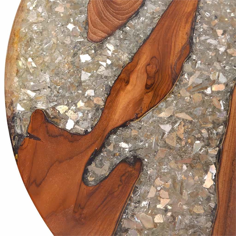 vidaXL Medium Solid Teak Mango Wood Coffee Table in Multicolor