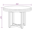 vidaXL Medium Solid Teak Mango Wood Coffee Table in Multicolor