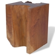 vidaXL Medium-Sized Statement Piece Solid Teak Wood Stool in Brown