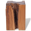 vidaXL Medium-Sized Statement Piece Solid Teak Wood Stool in Brown