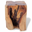 vidaXL Medium-Sized Statement Piece Solid Teak Wood Stool in Brown