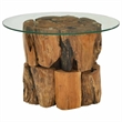 vidaXL Solid Teak Driftwood Coffee Table in Brown