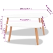 vidaXL 2 Piece MDF Solid Pinewood Coffee Table in White