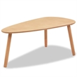 vidaXL 2 Piece MDF Solid Pinewood Coffee Table in Brown